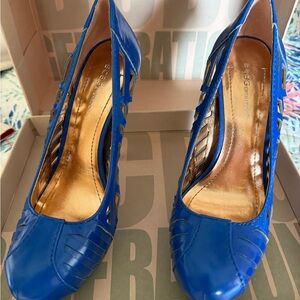 BCBGeneration “Elba” vivid Blue Cutout Heels